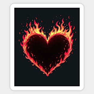 Heart On Fire Sticker